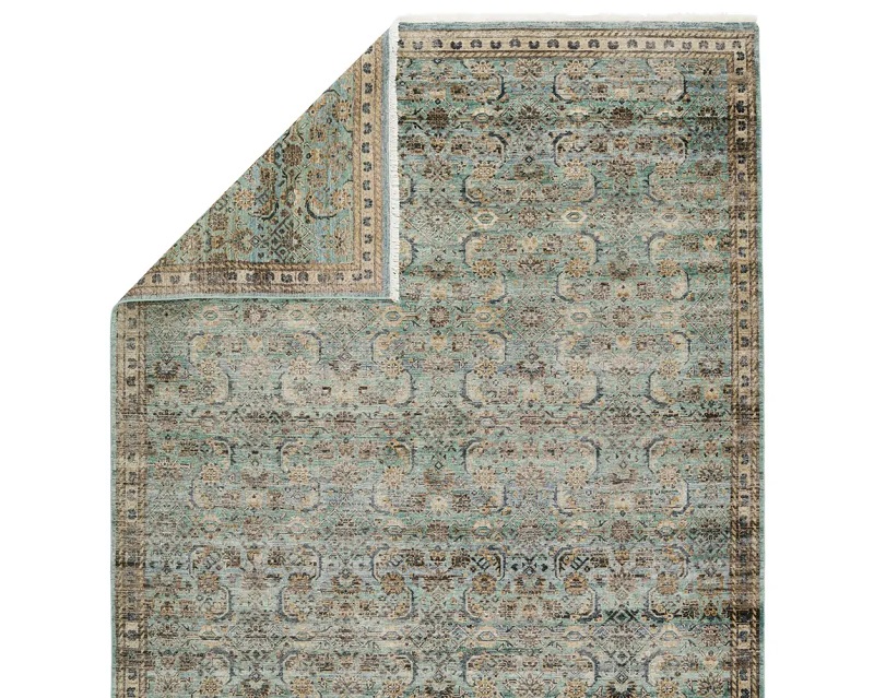 Antique Style Rugs Someplace In Time SPT14 Lt. Blue - Blue & Camel - Taupe Hand Knotted Rug