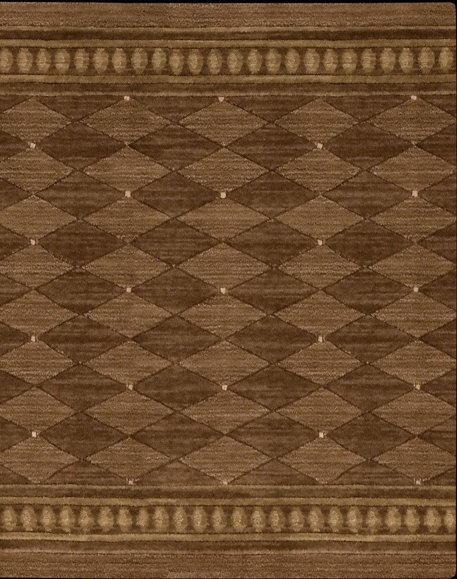 Hall & Stair Runner Rugs  COSMOPOLITAN C94R-R43 Lt. Brown - Chocolate & Camel - Taupe Machine Made Rug