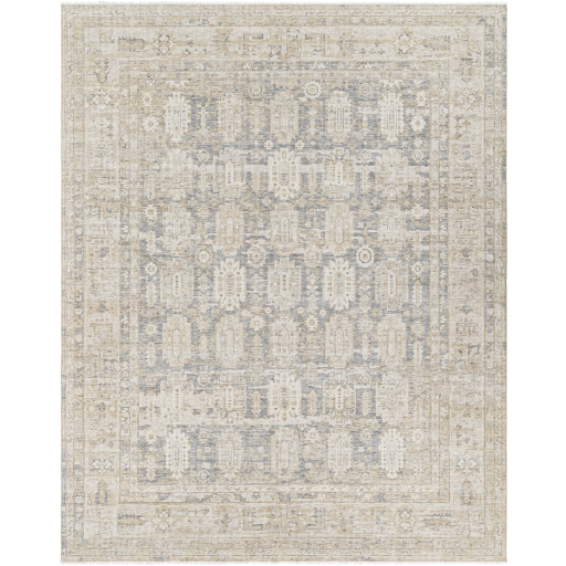 Antique Style Rugs Once Upon a Time OAT-2303 Ivory - Beige & Lt. Grey - Grey Hand Crafted Rug