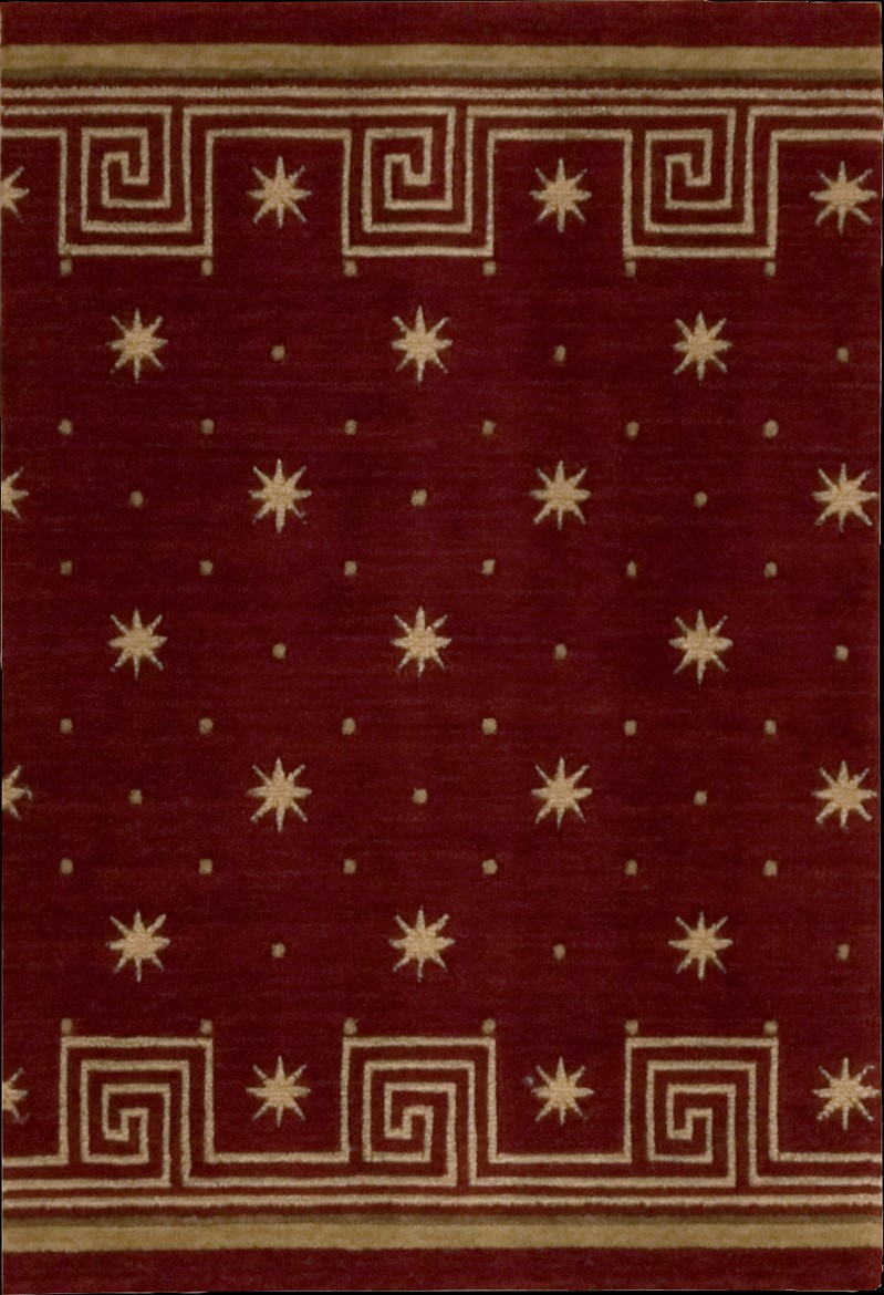 Hall & Stair Runners  COSMOPOLITAN C95R-R51 Red - Burgundy & Ivory - Beige Machine Made Rug