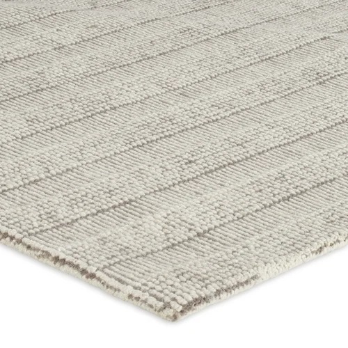 Casual Rugs & Solid Rugs Shazia Stripe Rug Flint Ivory - Beige & Camel - Taupe Hand Loomed Rug
