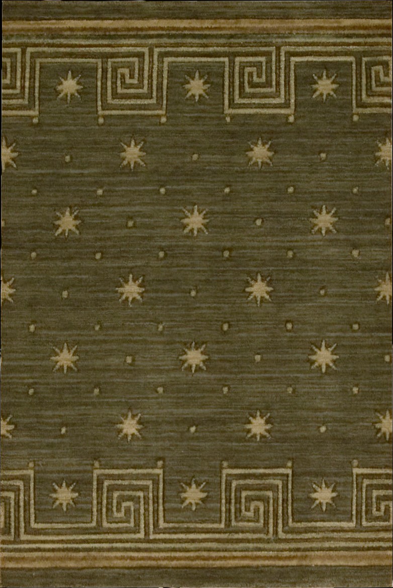 Hall & Stair Runner Rugs  COSMOPOLITAN C95R-R57 Green & Ivory - Beige Machine Made Rug