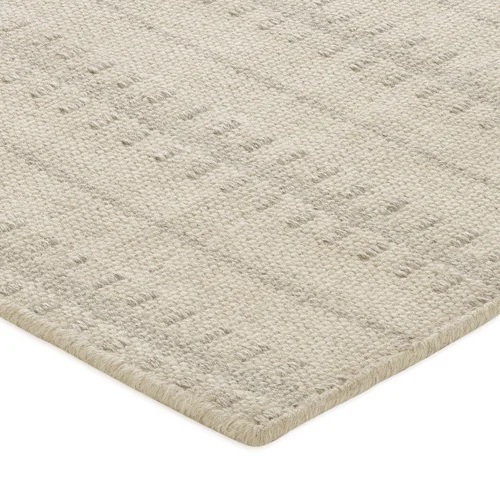 Casual Rugs & Solid Rugs Ticking Stripe Rug Pearl Ivory - Beige Hand Loomed Rug