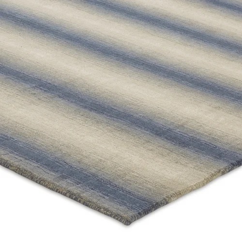 Casual Rugs & Solid Rugs Privee Prisma Rug Canvas Ivory - Beige & Medium Blue - Navy Hand Loomed Rug