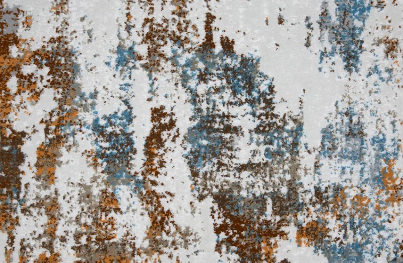 Custom Rugs, Runners & Rounds Astro Autumn Ivory - Beige & Rust - Orange Machine Made Rug