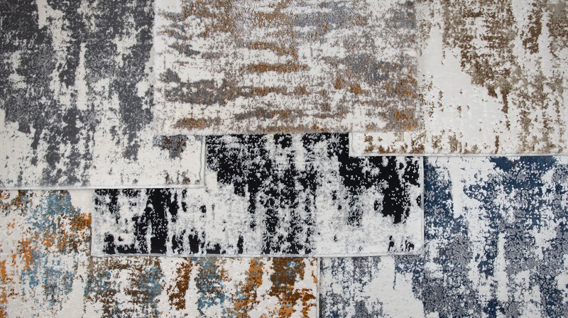 Custom & Wall to Wall Astro Titanium Ivory - Beige & Black - Charcoal Machine Made Rug