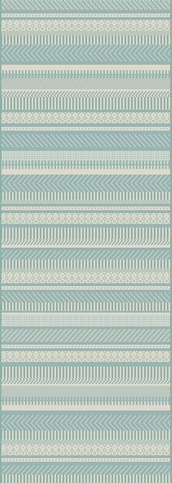 Hall & Stair Runner Rugs Piazza 4809-5409 Lt. Blue - Blue & Ivory - Beige Machine Made Rug