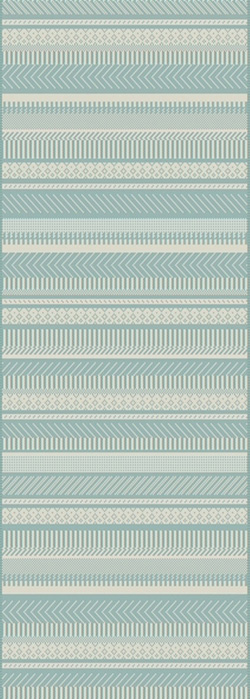 Hall & Stair Runners Piazza 4809-5409 Lt. Blue - Blue & Ivory - Beige Machine Made Rug