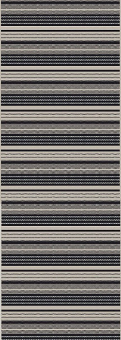 Hall & Stair Runners Piazza 5044-4999 Black - Charcoal & Lt. Grey - Grey Machine Made Rug