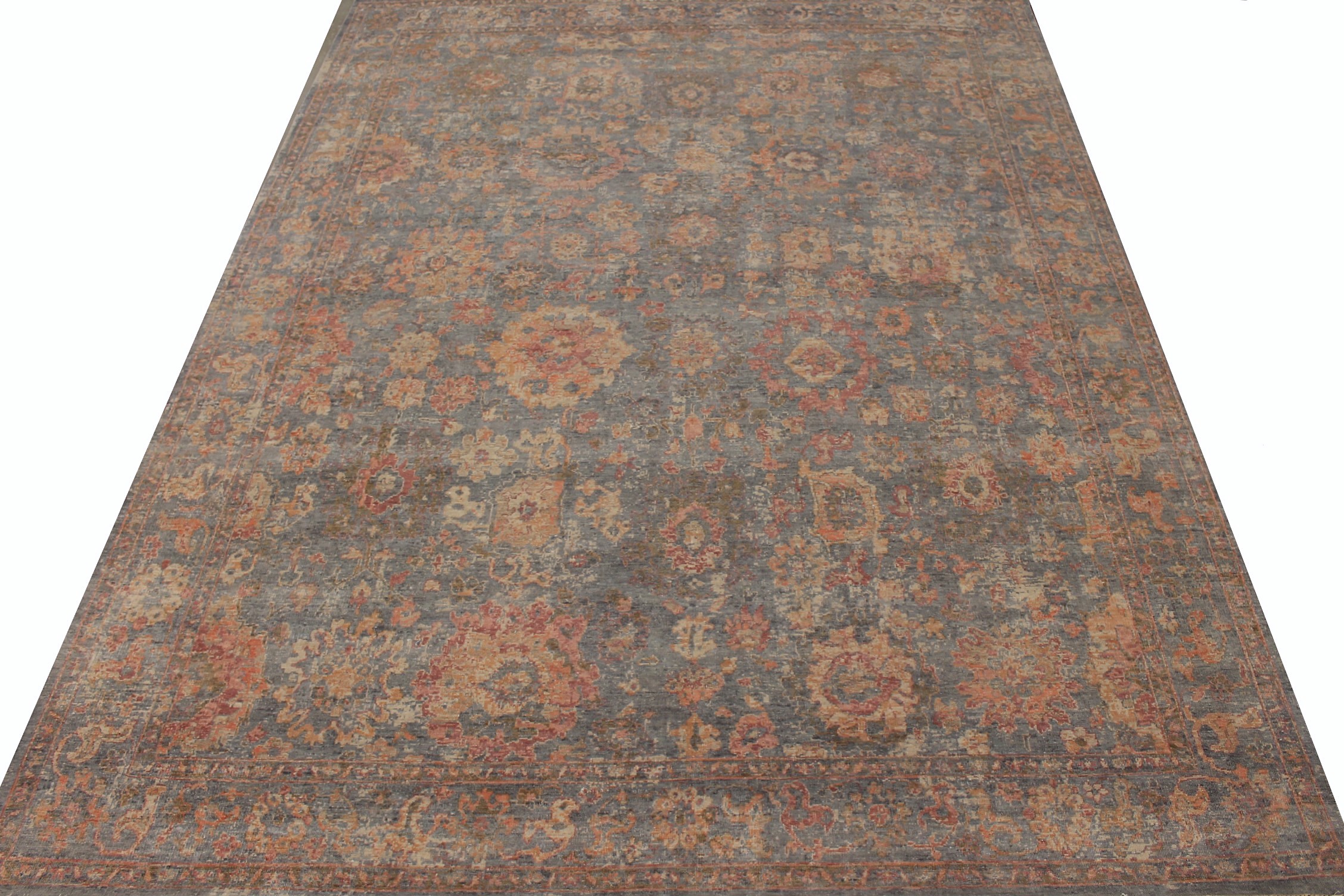 Traditional & Oriental Rugs Oxidized Collection 027424 Lt. Grey - Grey Hand Knotted Rug