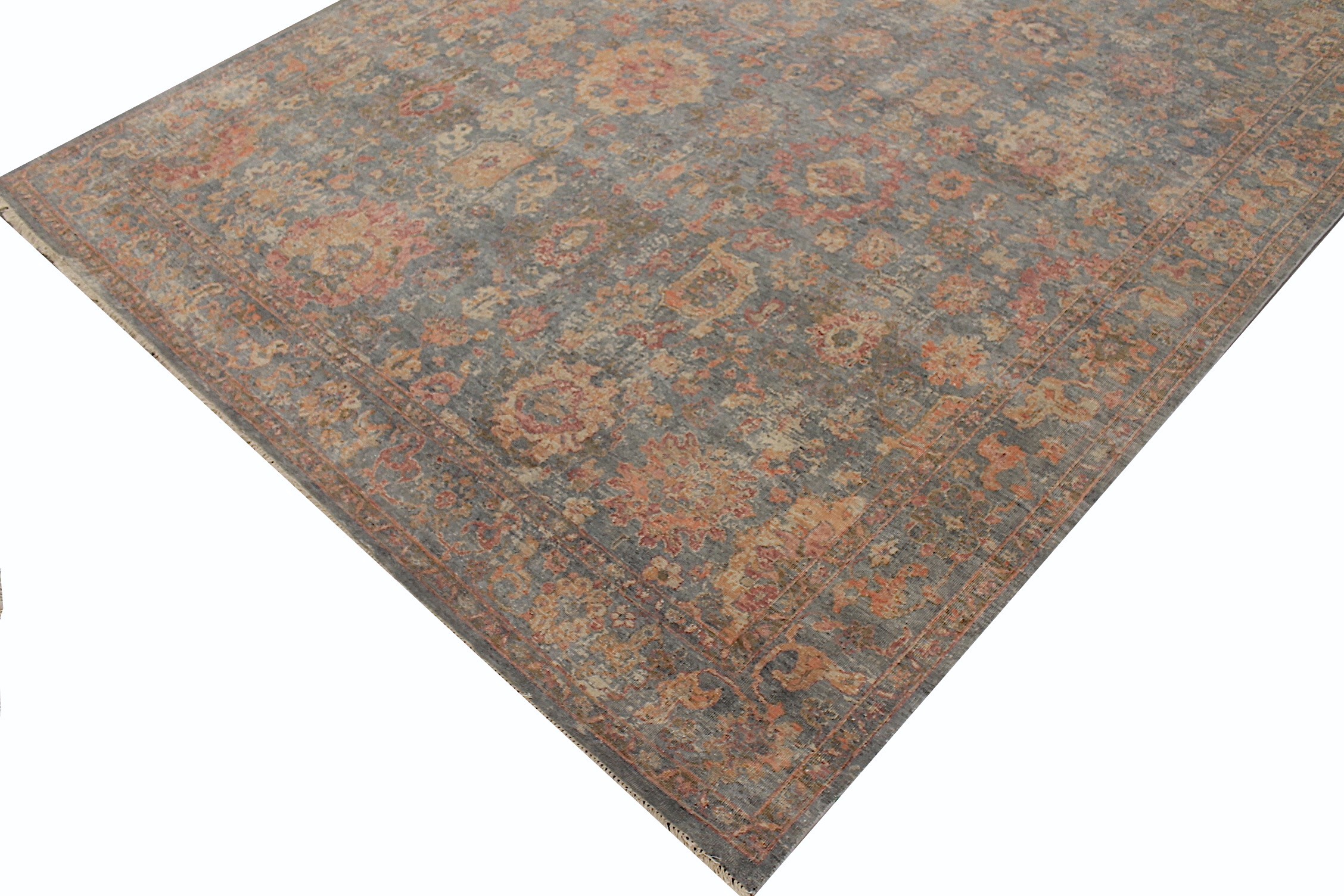 Traditional & Oriental Rugs Oxidized Collection 027424 Lt. Grey - Grey Hand Knotted Rug