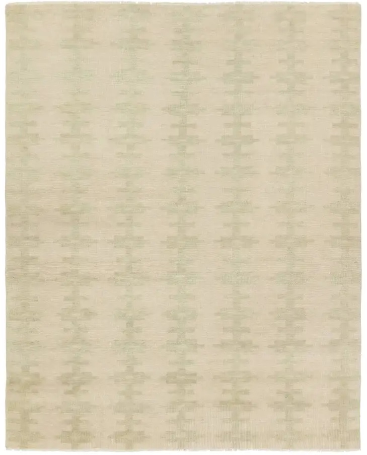 Casual & Solid Rugs CERA CRA04 Ivory - Beige & Green Hand Knotted Rug