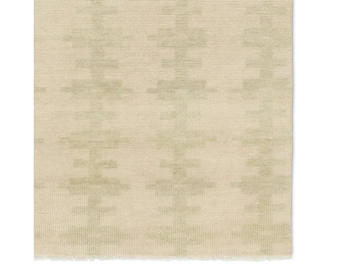 Casual Rugs & Solid Rugs CERA CRA04 Ivory - Beige & Green Hand Knotted Rug
