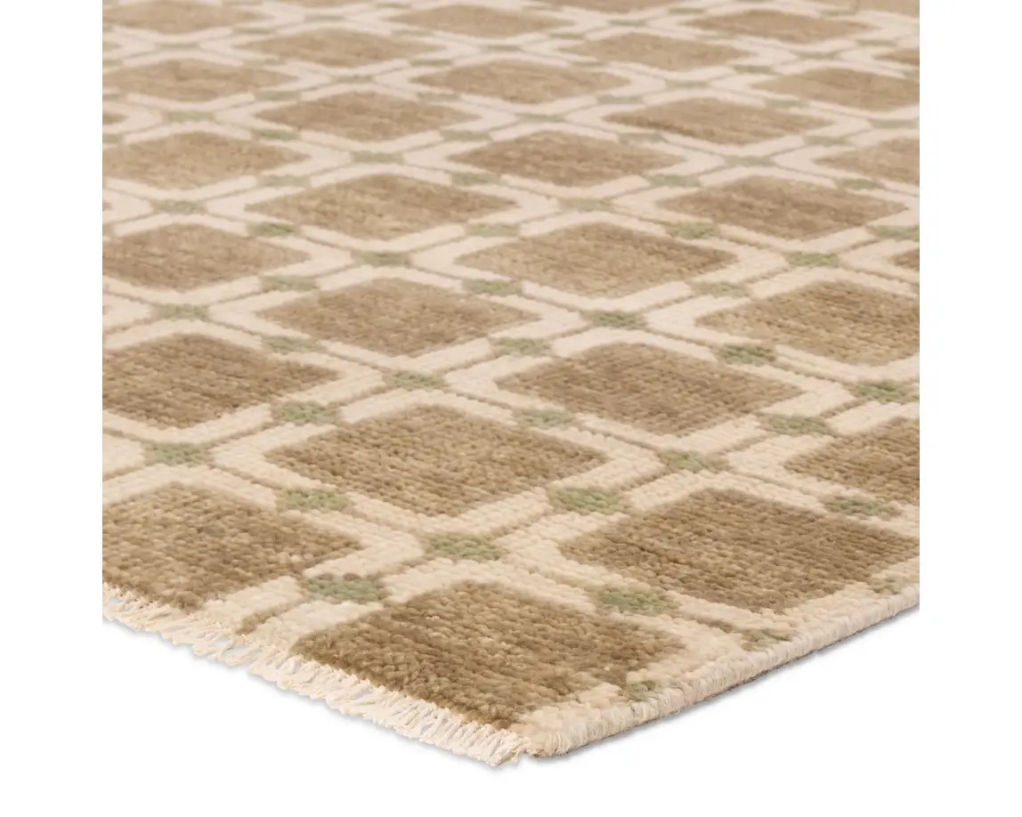 Casual Rugs & Solid Rugs CERA CRA01 Ivory - Beige Hand Knotted Rug