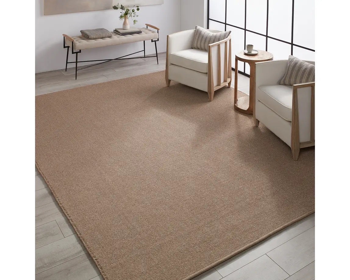 Outdoor Rugs Flint FLI02 Ivory - Beige & Lt. Brown - Chocolate Hand Woven Rug