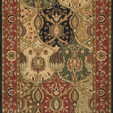 Hall & Stair Runner Rugs  GRAND PARTERRE PT04-MULTI Multi & Rust - Orange Machine Made Rug