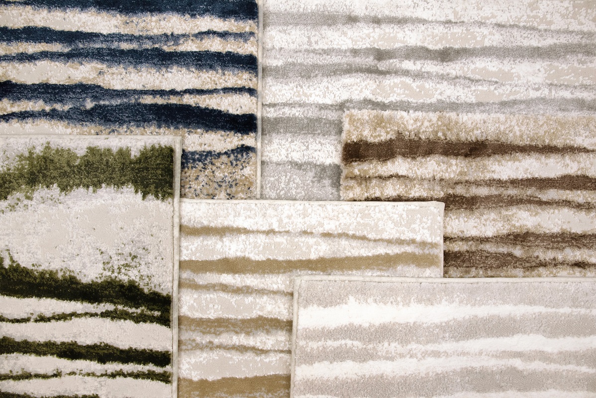 Custom Rugs, Runners & Rounds Vanishing Point Thunder Ivory - Beige & Lt. Grey - Grey Machine Made Rug