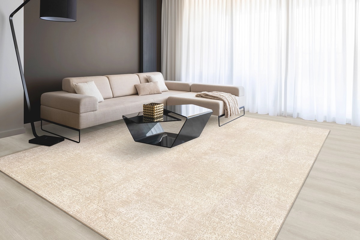 Custom & Wall to Wall Static Flow Oyster Ivory - Beige Machine Made Rug