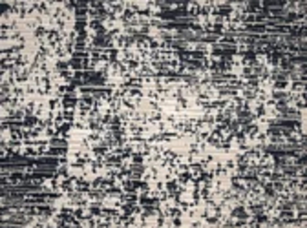 Custom Rugs, Runners & Rounds Static Flow Tide Ivory - Beige & Medium Blue - Navy Machine Made Rug