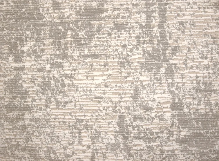 Custom Rugs, Runners & Rounds Static Flow Zinc Ivory - Beige & Lt. Grey - Grey Machine Made Rug