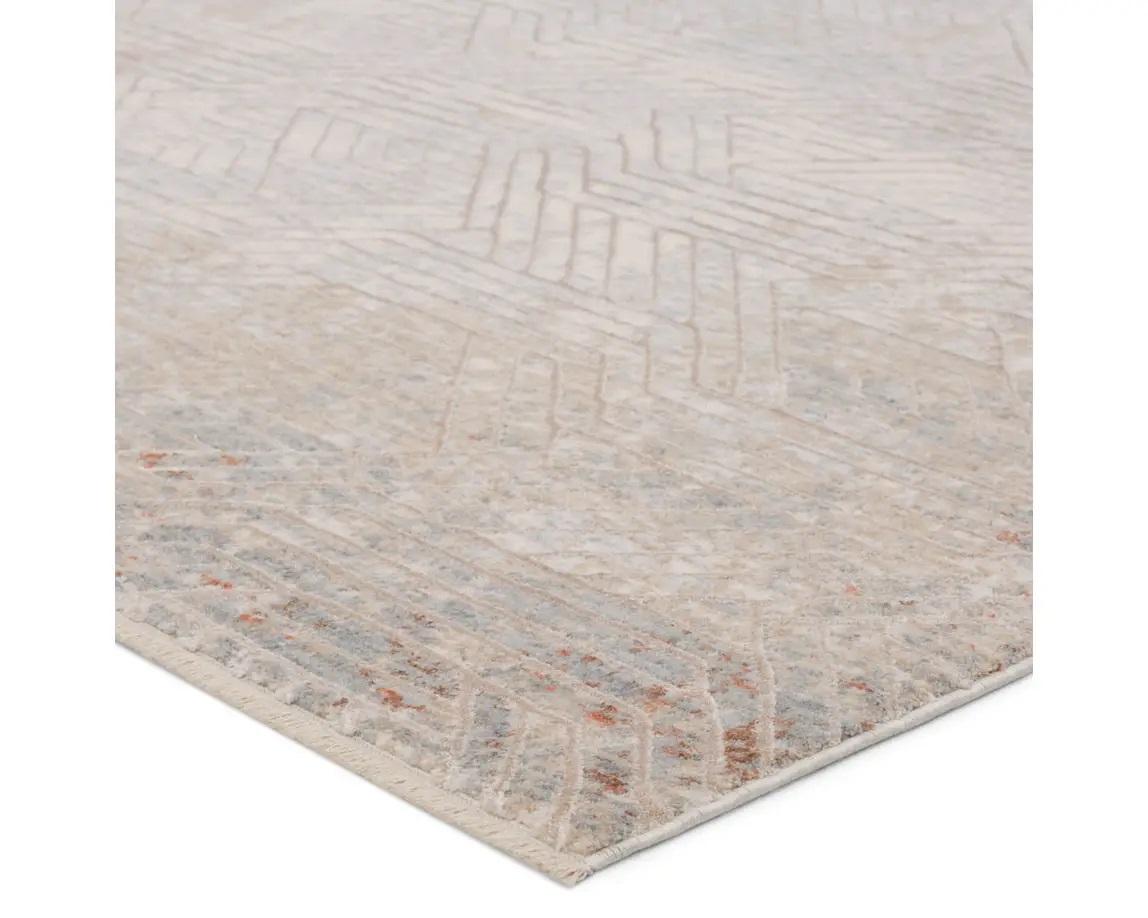 Contemporary Rugs & Transitional Rugs Aries ARI01 Lt. Grey - Grey & Lt. Blue - Blue Machine Made Rug