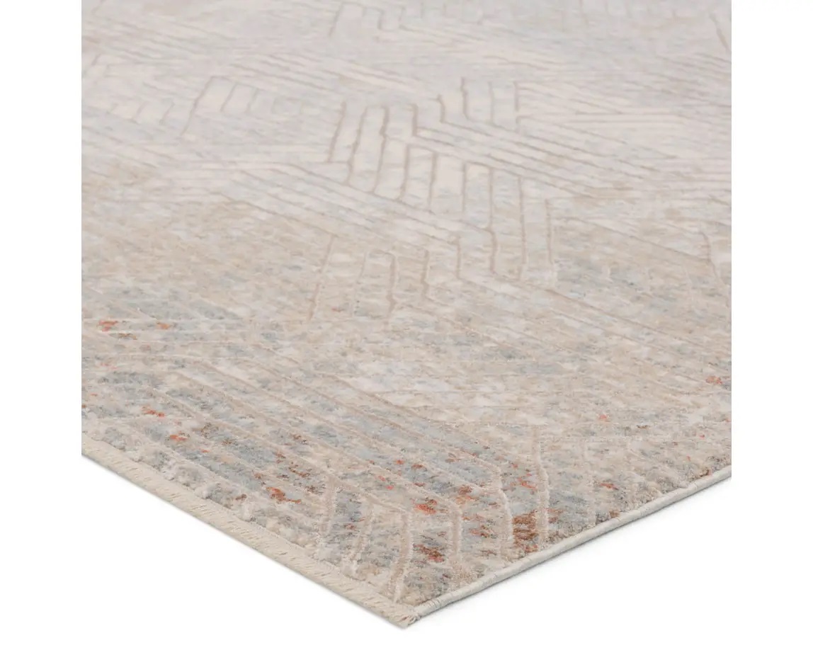 Contemporary & Transitional Rugs Aries ARI01 Lt. Grey - Grey & Lt. Blue - Blue Machine Made Rug