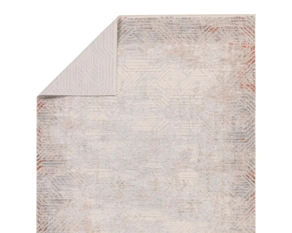 Contemporary Rugs & Transitional Rugs Aries ARI01 Lt. Grey - Grey & Lt. Blue - Blue Machine Made Rug