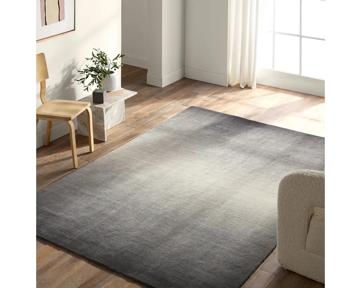 Casual Rugs & Solid Rugs Arena ARN01 Black - Charcoal & Lt. Grey - Grey Hand Woven Rug