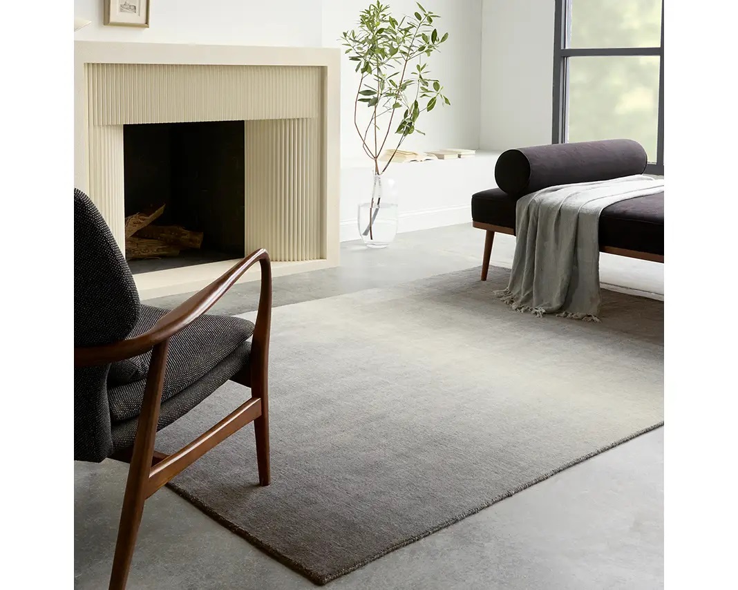 Casual Rugs & Solid Rugs Arena ARN01 Black - Charcoal & Lt. Grey - Grey Hand Woven Rug