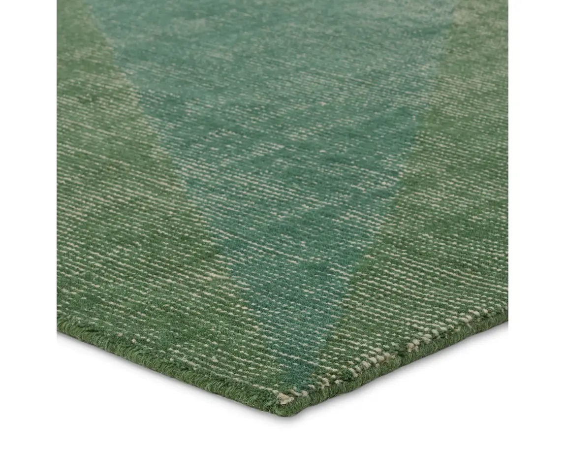 Contemporary Rugs & Transitional Rugs Bowery BOW01 Green & Black - Charcoal Hand Woven Rug