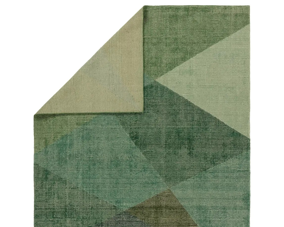 Contemporary & Transitional Rugs Bowery BOW01 Green & Black - Charcoal Hand Woven Rug