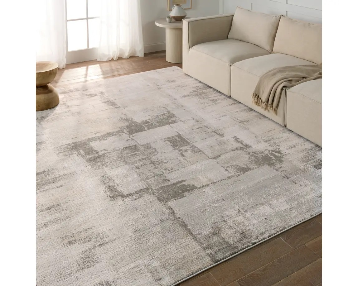 Contemporary & Transitional Rugs Cirque CIQ44 Lt. Grey - Grey Machine Made Rug