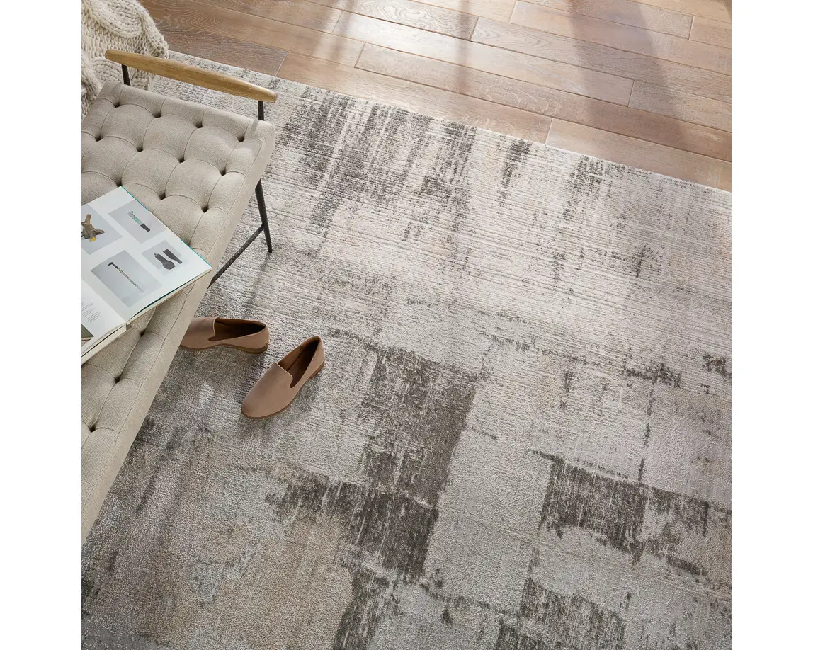 Contemporary & Transitional Rugs Cirque CIQ44 Lt. Grey - Grey Machine Made Rug