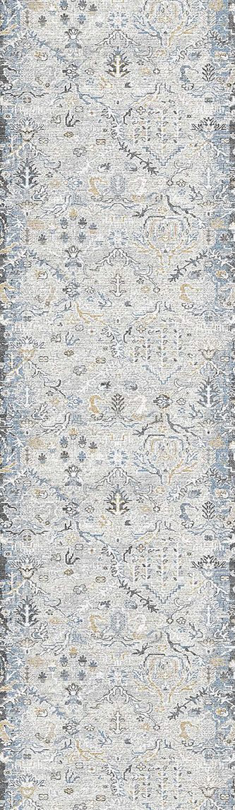 Hall & Stair Runners Annalise 7602-199 Lt. Blue - Blue Machine Made Rug