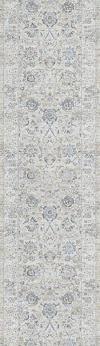 Hall & Stair Runner Rugs Annalise 7604-180 Lt. Blue - Blue & Lt. Grey - Grey Machine Made Rug