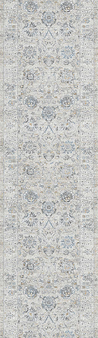 Hall & Stair Runners Annalise 7604-180 Lt. Blue - Blue & Lt. Grey - Grey Machine Made Rug