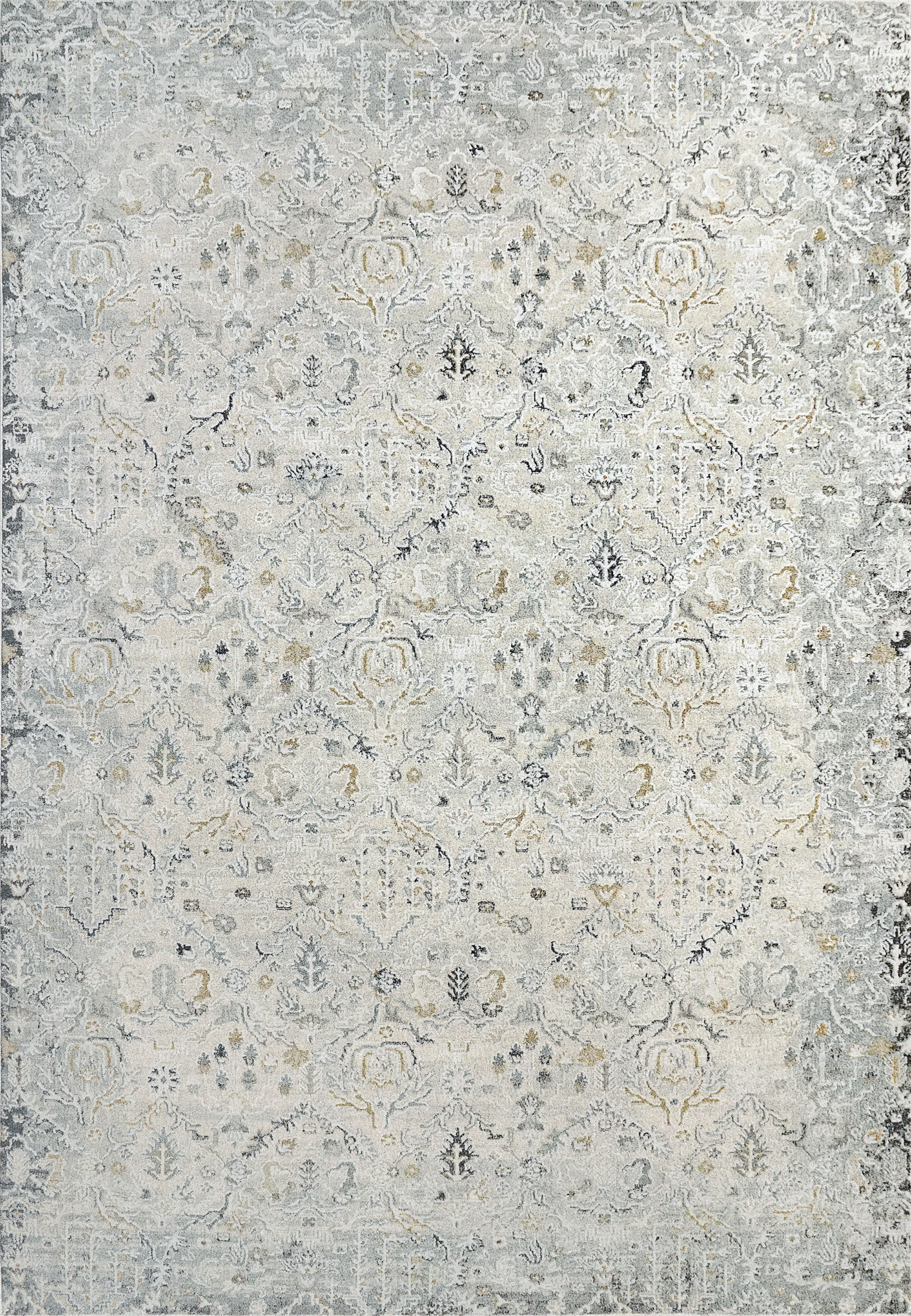 Oushak Rugs Annalise 7602-199 Lt. Grey - Grey Machine Made Rug