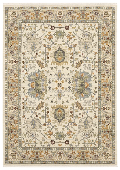 Oushak Rugs Lucca 2063Y Ivory - Beige & Camel - Taupe Machine Made Rug