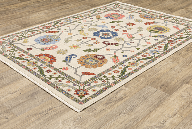 Oushak Rugs Lucca 5506W Ivory - Beige Machine Made Rug