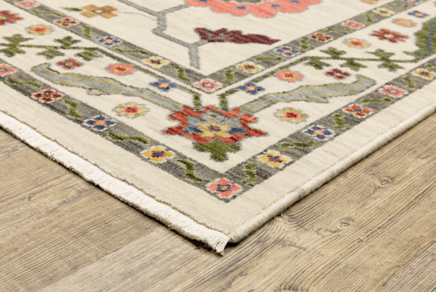 Oushak Rugs Lucca 5506W Ivory - Beige Machine Made Rug