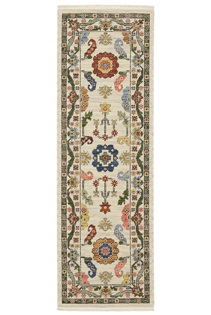 Oushak Rugs Lucca 5506W Ivory - Beige Machine Made Rug