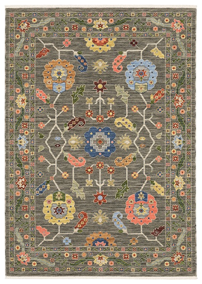 Oushak Rugs Lucca 5506K Lt. Grey - Grey Machine Made Rug