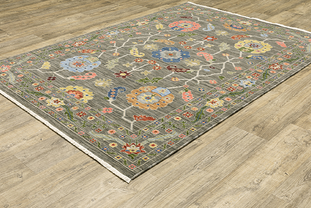 Oushak Rugs Lucca 5506K Lt. Grey - Grey Machine Made Rug