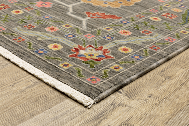 Oushak Rugs Lucca 5506K Lt. Grey - Grey Machine Made Rug