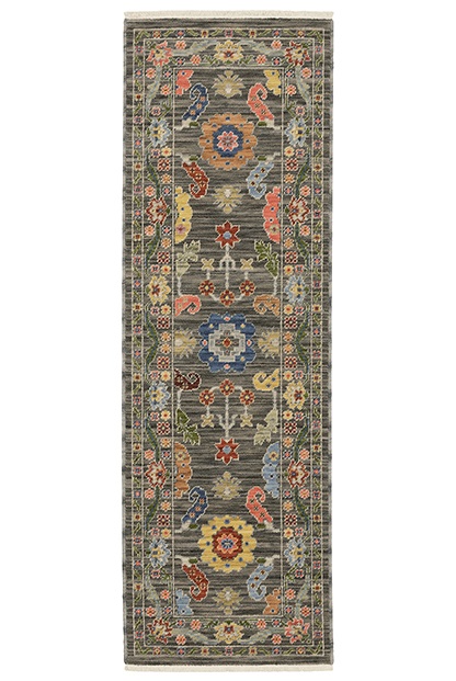 Oushak Rugs Lucca 5506K Lt. Grey - Grey Machine Made Rug