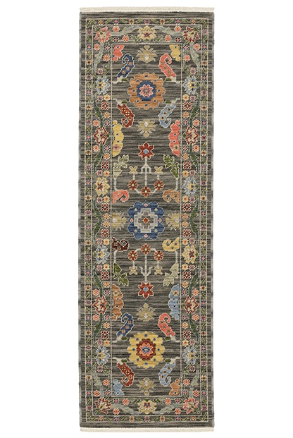 Oushak Rugs Lucca 5506K Lt. Grey - Grey Machine Made Rug