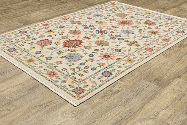 Oushak Rugs Lucca 93W Ivory - Beige Machine Made Rug