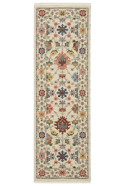 Oushak Rugs Lucca 93W Ivory - Beige Machine Made Rug