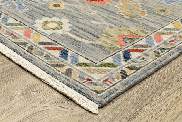 Oushak Rugs Lucca 2888G Lt. Grey - Grey & Multi Machine Made Rug