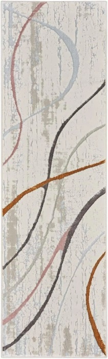 Contemporary & Transitional Rugs Glitz GLZ01 Ivory - Beige & Multi Machine Made Rug